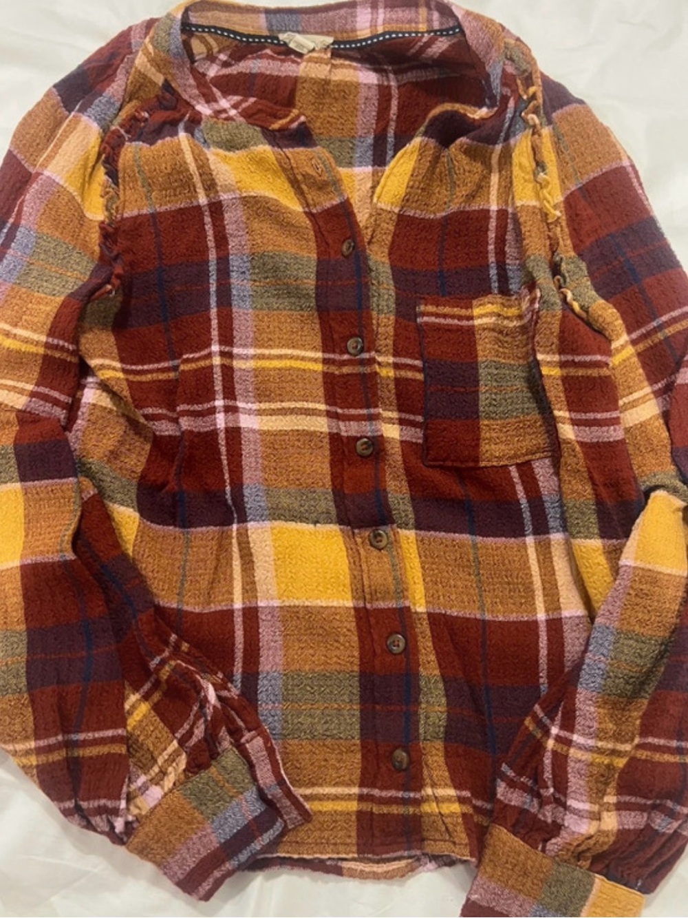 Pilcro Women’s Plaid Button-Down
